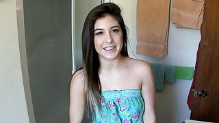 Real High Trainer Latina Teen With Braces, First Porn, POV